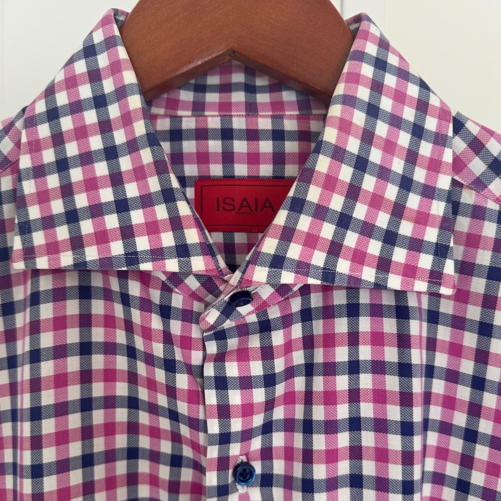Isaia Cotton Dress Shirt Size 15.5 39 (Pristine Condition)